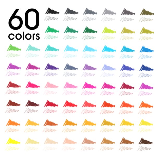 Mobee - 60-Pak Dual Tip Brushpens