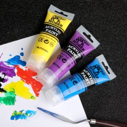 Mobee Akrylmalingst 75 ml. Klassiske Farver - 8-Pak