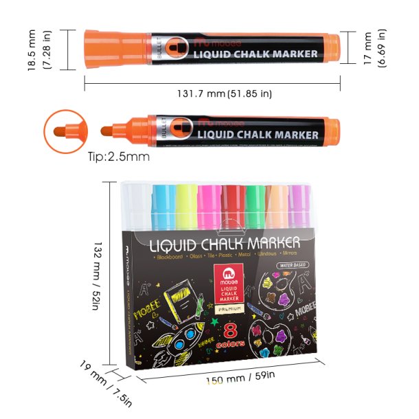 Mobee - Chalk markers 8-Pak