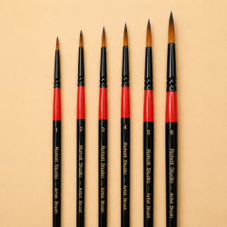 Roholt Studio Kunstnerpensels�t 6-Pak - Rund