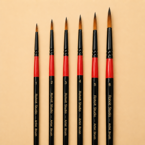 Roholt Studio Kunstnerpensels�t 6-Pak - Rund