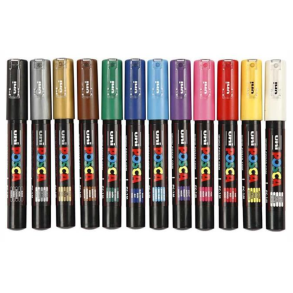 POSCA PC-1M - Basis st 12-pak