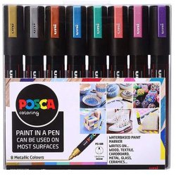 POSCA PC-5M  1,8 - 2,5 mm (Metalliske) (8 stk)