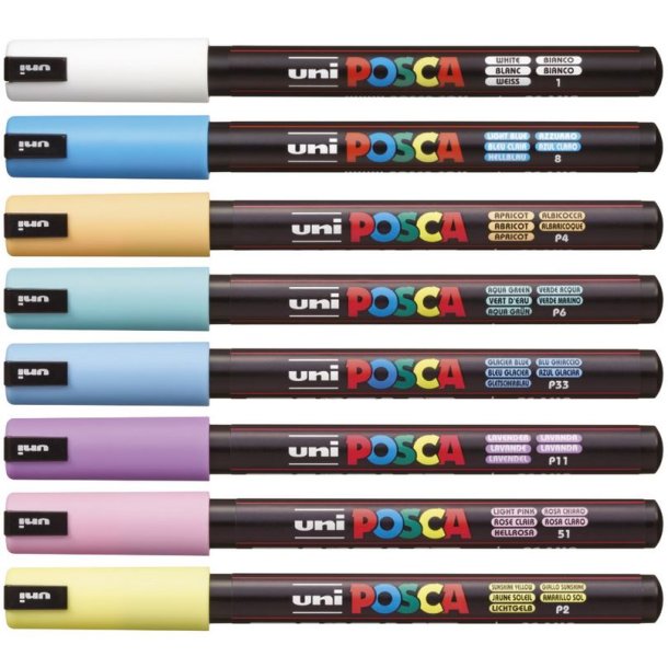 Posca Soft 8 Colors PC-1MR 0,7 mm (8stk)