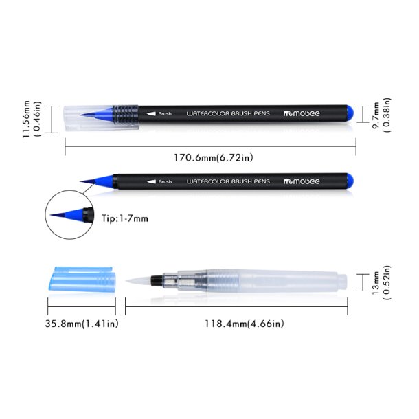 Mobee - Watercolor Brushpens 48-Pak