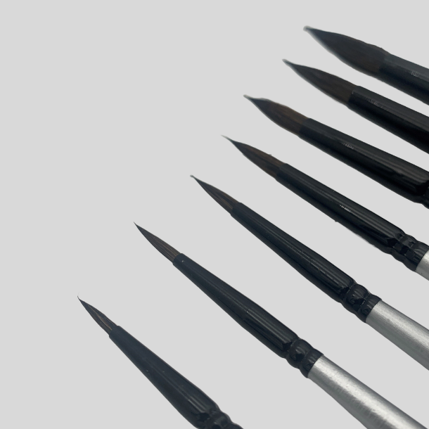 Runde pensler med Egernhr