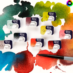 Rosa Ukraine L�se Akvarelbrikker