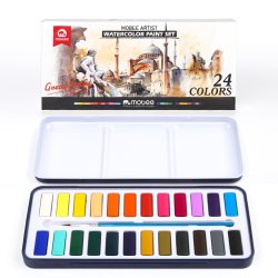 Mobee Akvarelst i Metaletui - 24-Pak