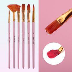 Artist Brush Penselst 6-Pak - Lyserd