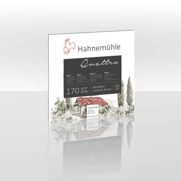 Hahnem&uuml;hle "Quattro" Skitseblok 30x30 cm