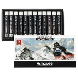 Mobee Hvide Oliepasteller - 12-pak