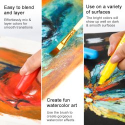 Mobee Silky Crayons - 24-Pak