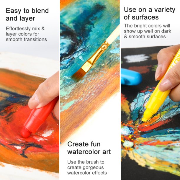 Mobee Silky Crayons - 24-Pak