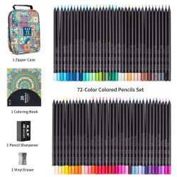 H&B "Mandala" Penalhus m. Farveblyanter - 72-Pak