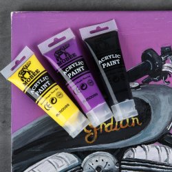 Mobee Akrylmalingst 75 ml. Klassiske Farver - 8-Pak