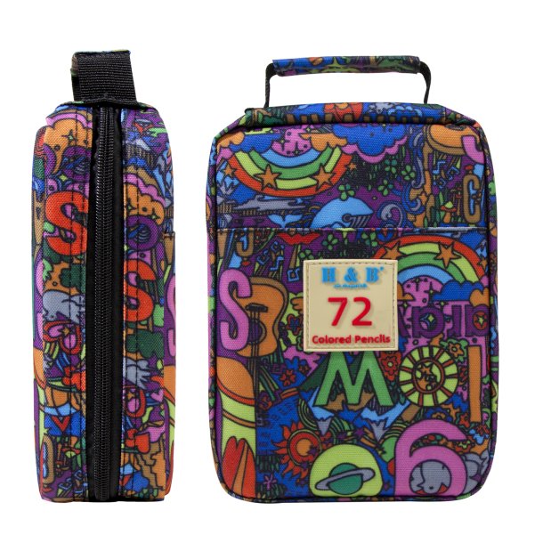 H&B "Pop Art" Penalhus m. Farveblyanter - 72-Pak
