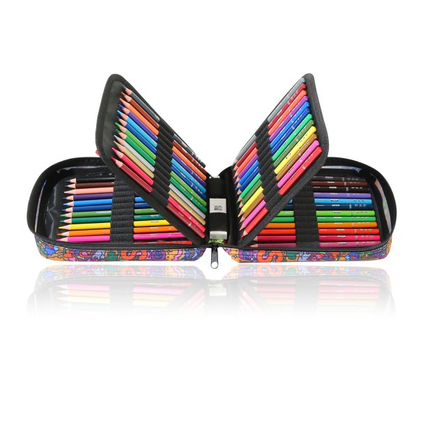 H&B "Pop Art" Penalhus m. Farveblyanter - 72-Pak