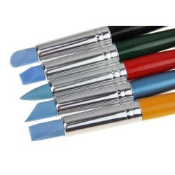 Flerfarvet Silikonepensels�t - 5-Pak