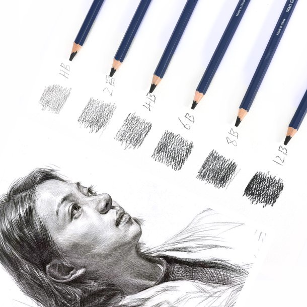 H&B Matt Drawing Set 9-Dele