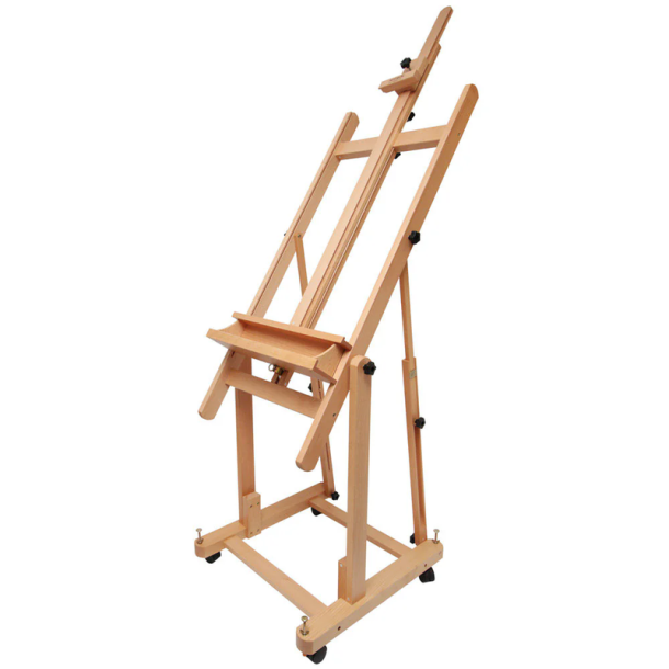 Staffeli i b�getr� med hjul - 59,5�56�185�255 cm