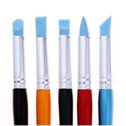 Flerfarvet Silikonepensels�t - 5-Pak
