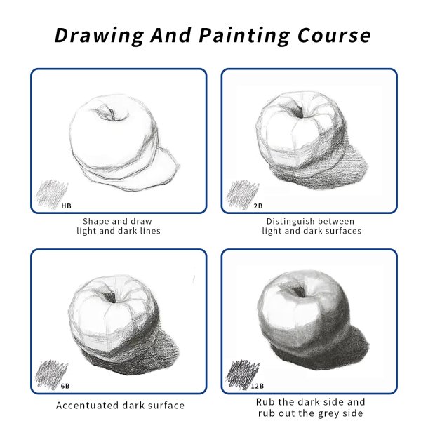 H&B Matt Drawing Set 9-Dele