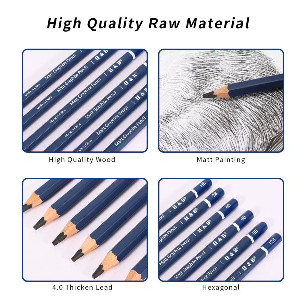 H&B Matt Drawing Set 9-Dele