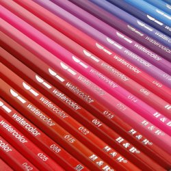 H&B Akvarelblyanter i Metalske - 72-stk.