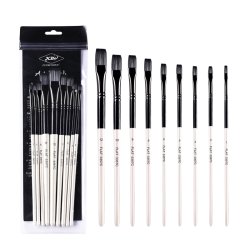 Art Brush Penselst 9-Pak - Sort/Hvid