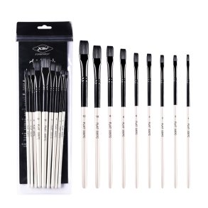 Art Brush Penselst 9-Pak - Sort/Hvid