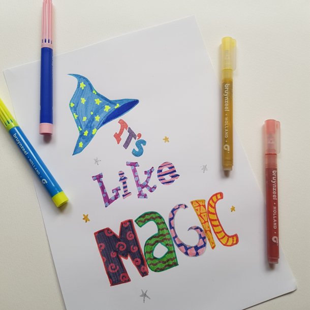 Glitter Filtspids Tuscher, 6-pak