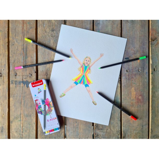 Bruynzeel Expression Farveblyanter Neon 6-Pak