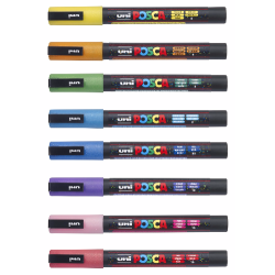 POSCA PC-3M 0,9 - 1,3 mm Sortiment (Glitter) (8 stk)