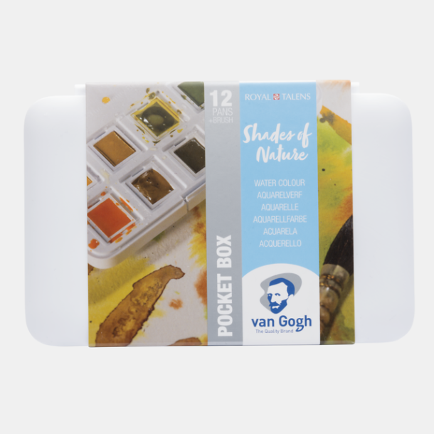 Van Gogh Akvarel - Pocketbox 12-Pan St Shades of Nature