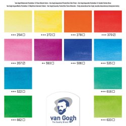Van Gogh Akvarel - Pocketbox 12-Pan St Vibrant Colors