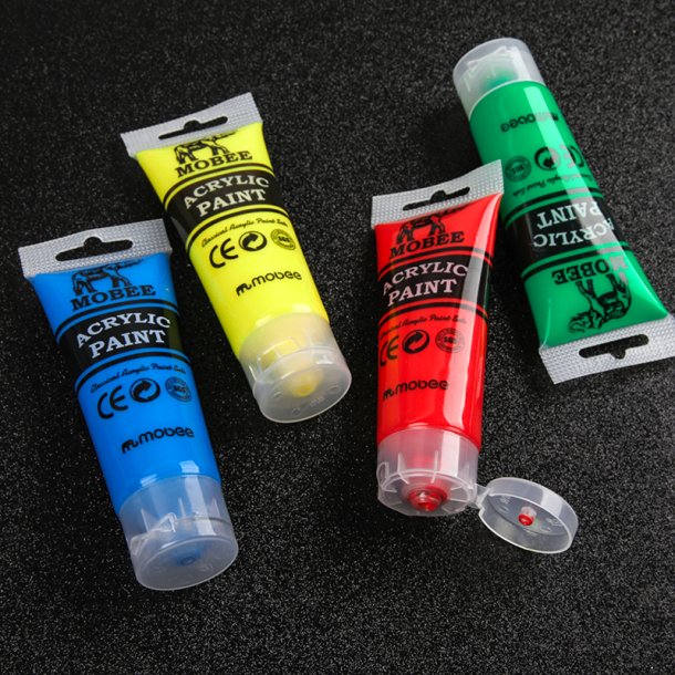 Mobee Akrylmalingst 75 ml. Klassiske Farver - 8-Pak
