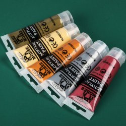 Mobee Akrylmalingst 75 ml. Metalliske Farver - 8-Pak