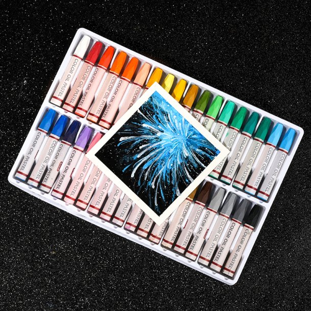 Mobee Farvede Oliepasteller - 36-Pak