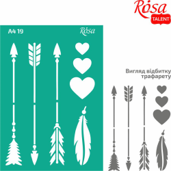ROSA Talent Reusable Adhesive Stencil "Arrows 19 21x29,7cm