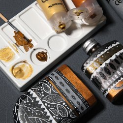 Mobee Akrylmalingst 75 ml. Metalliske Farver - 8-Pak