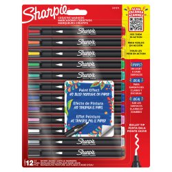 Sharpie Akryltuscher med Filtspids - 12-Pak