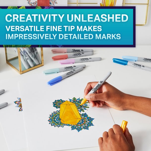 Sharpie "Aqua St" Permanente Tuscher - 18-Pak