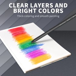 H&B Black Edition Oliebaserede Farveblyanter m. Viskelder &amp; Blyantspidser - 120-stk.