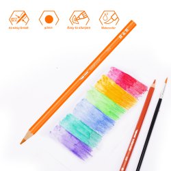 H&B Akvarelblyanter m. Viskelder &amp; Blyantspidser - 72-stk.