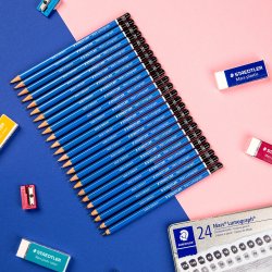 Staedtler Mars Lumograph Grafitblyanter 10H-12B 24-Pak