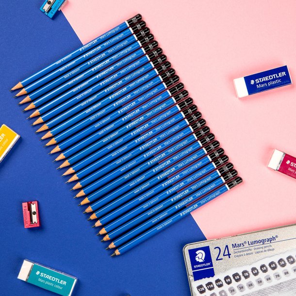 Staedtler Mars Lumograph Grafitblyanter 10H-12B 24-Pak