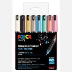 POSCA PC-1MR0,7 mm (Metallic) (8 stk)