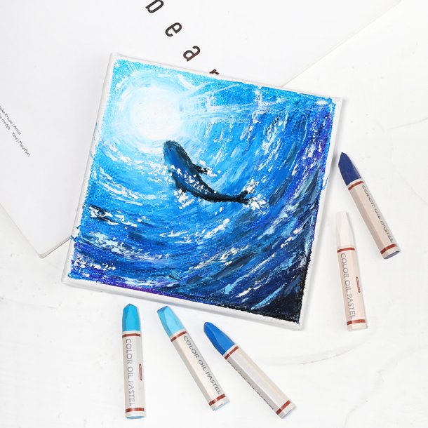 Mobee Farvede Oliepasteller - 24-Pak