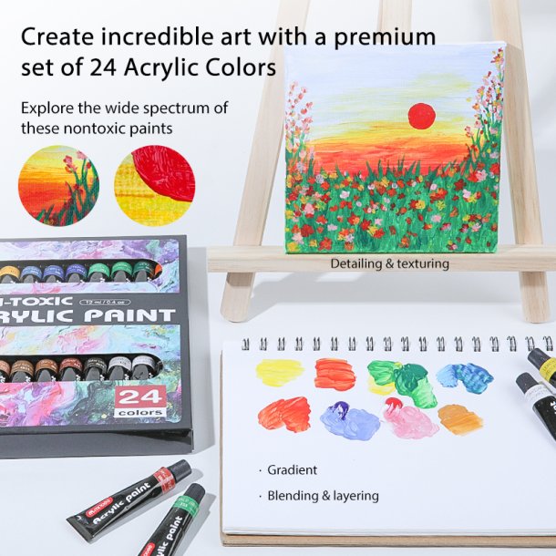 Mobee - Akrylmaling 24-Pak