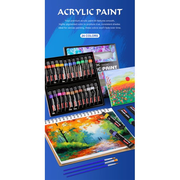 Mobee - Akrylmaling 24-Pak